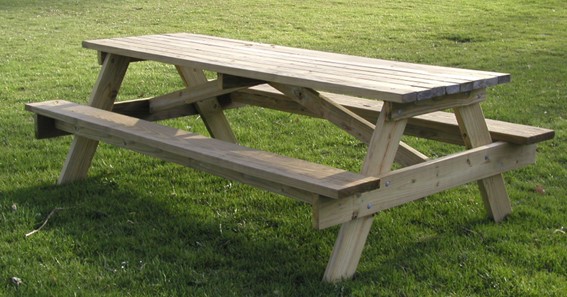 What Is The Standard Picnic Table Size, Standard Park Picnic Table Size